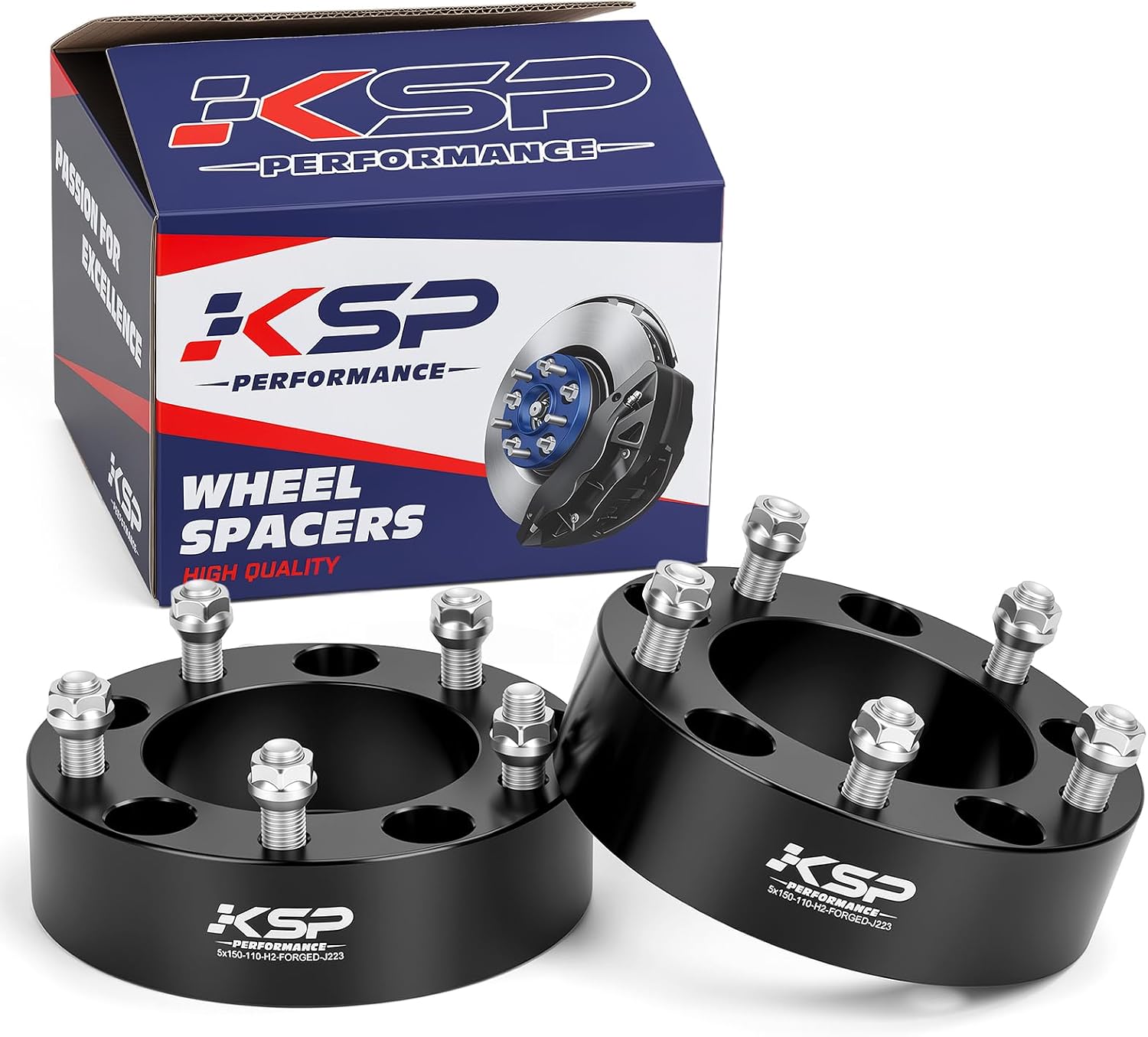 KSP 2 inch 5x150mm Wheel Spacers Fits to-yo-ta 08-21 Tundra Sequoia, 5x5.9 Wheel Spacers for Land Cruiser J70 J76 Lexus LC70 LC76 Models, with M14x1.5 Studs 110.1mm Hub Bore, 2PCS Not Hubcenetric