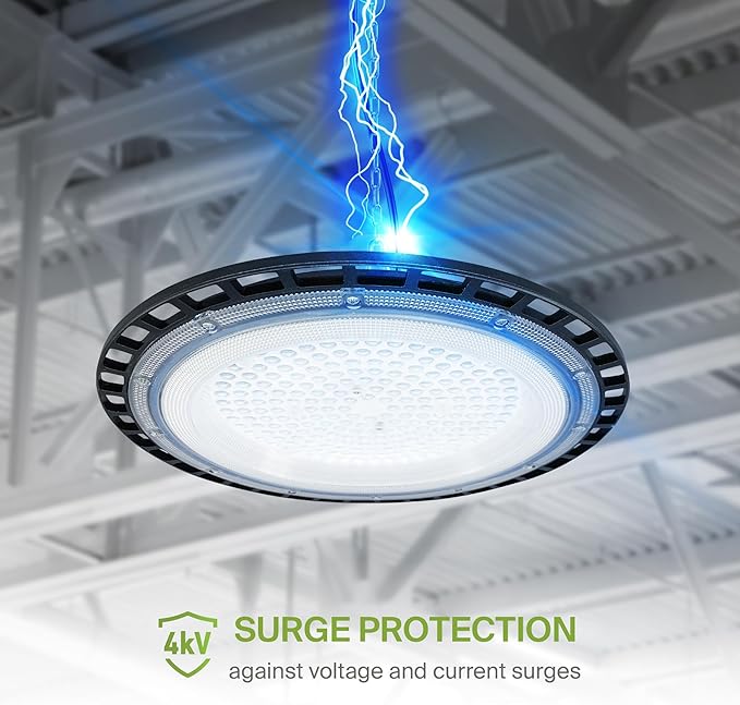 ASD LED High Bay UFO Light Fixture, Commercial Shop Lighting | Plug & Play Cable - Image 5