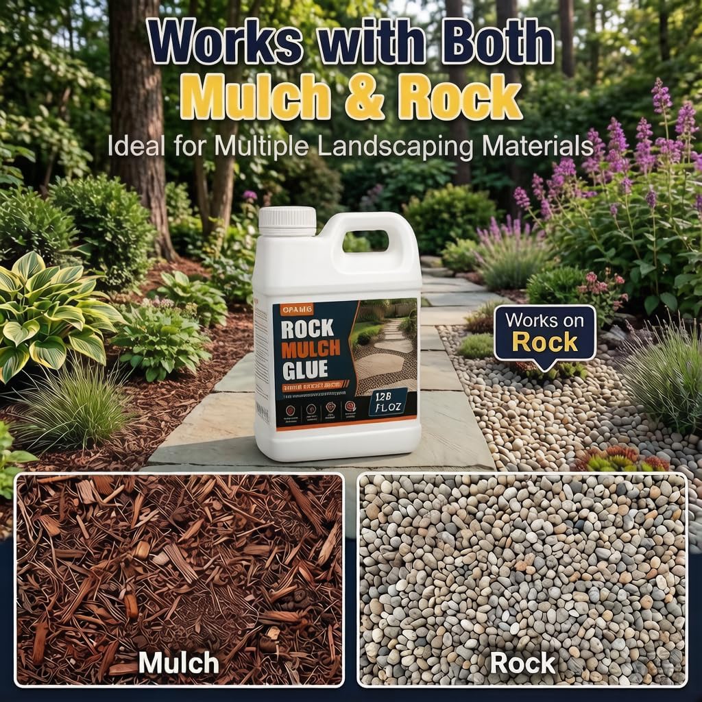 1 gallon ready to use mulch glue for, close-up detail