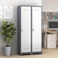 GREATMEET Slim Lockable Garage Storage Cabinet, Narrow Broom Storage Closet
