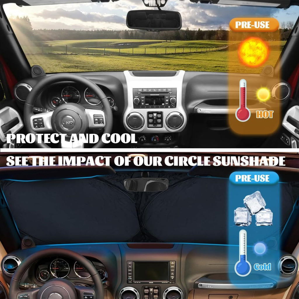 Flower Car Windshield Sun Shade Colorful Green Leaf Floral Plant Heatshield Front Window Car Sun Shade Windshield Blocks UV Rays Sun Visor Protector for Car Sedan Truck SUV Accessories