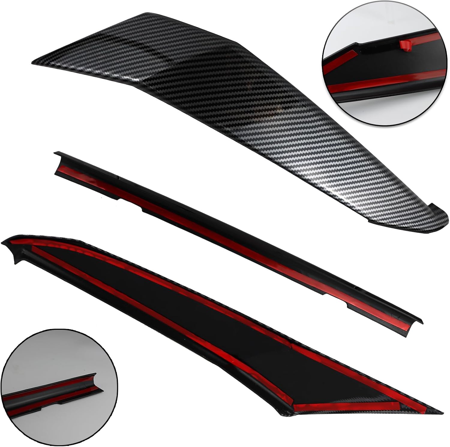 3 PCS Front Grill Frame Cover Trim Compatible with Nissan Sentra S SV SR and Premium Sedan 2020 2021 2022 2023 Front Grille Trim Carbon fiber Accessories (Carbon fiber style)