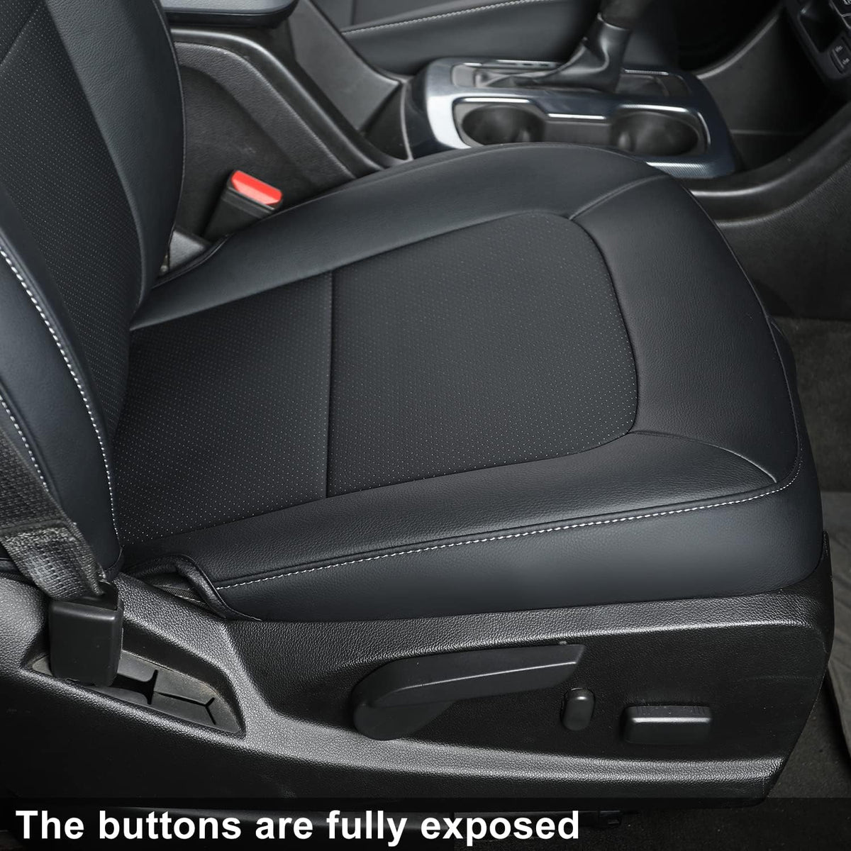 luckyman club chevy colorado seat covers, fit for, close-up detail