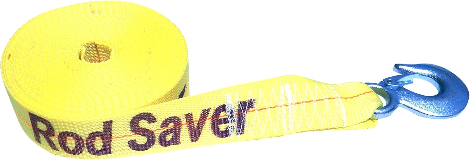 Rod Saver Heavy Duty Replacement Winch Strap, 20', Yellow
