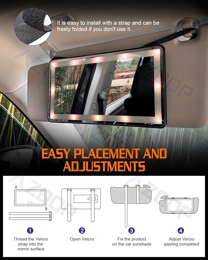 Car Sun Visor Vanity Mirror Compatible - Image 7