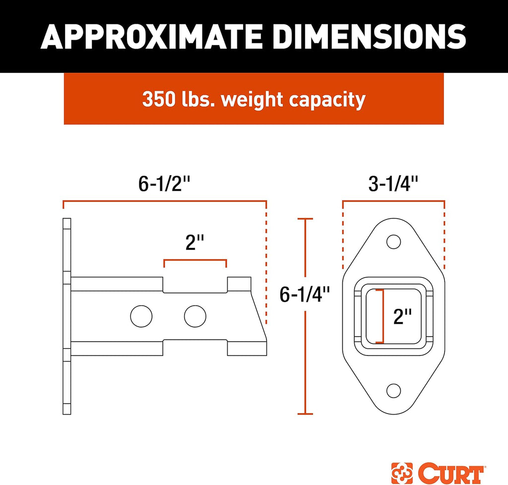 CURT 45069 Hitch Accessory Wall Mount, 2-Inch Receiver