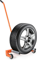 Heavy Duty Adjustable Tire Wheel Dolly – 330lbs Capacity – 23.5"-43.5" Width – Smooth 8in Rollers for 360° Lifting, Moving, Changing – Global for Truck, SUV, Car – Orange