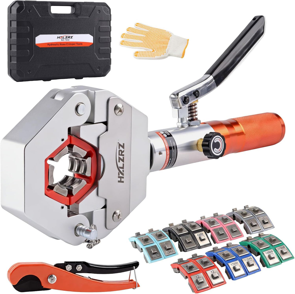hzlzrz hydraulic ac hose crimper kit - manual, main product view