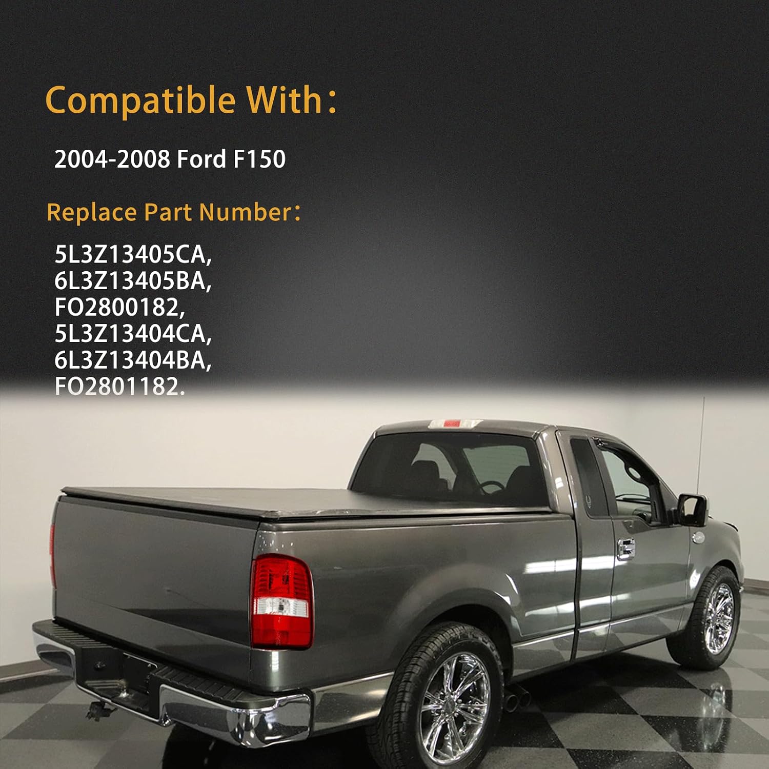 Tail Light Housing Compatible With 2004-2008 Ford F150 F-150 Driver and Passenger Side Rear Brake Lamps
