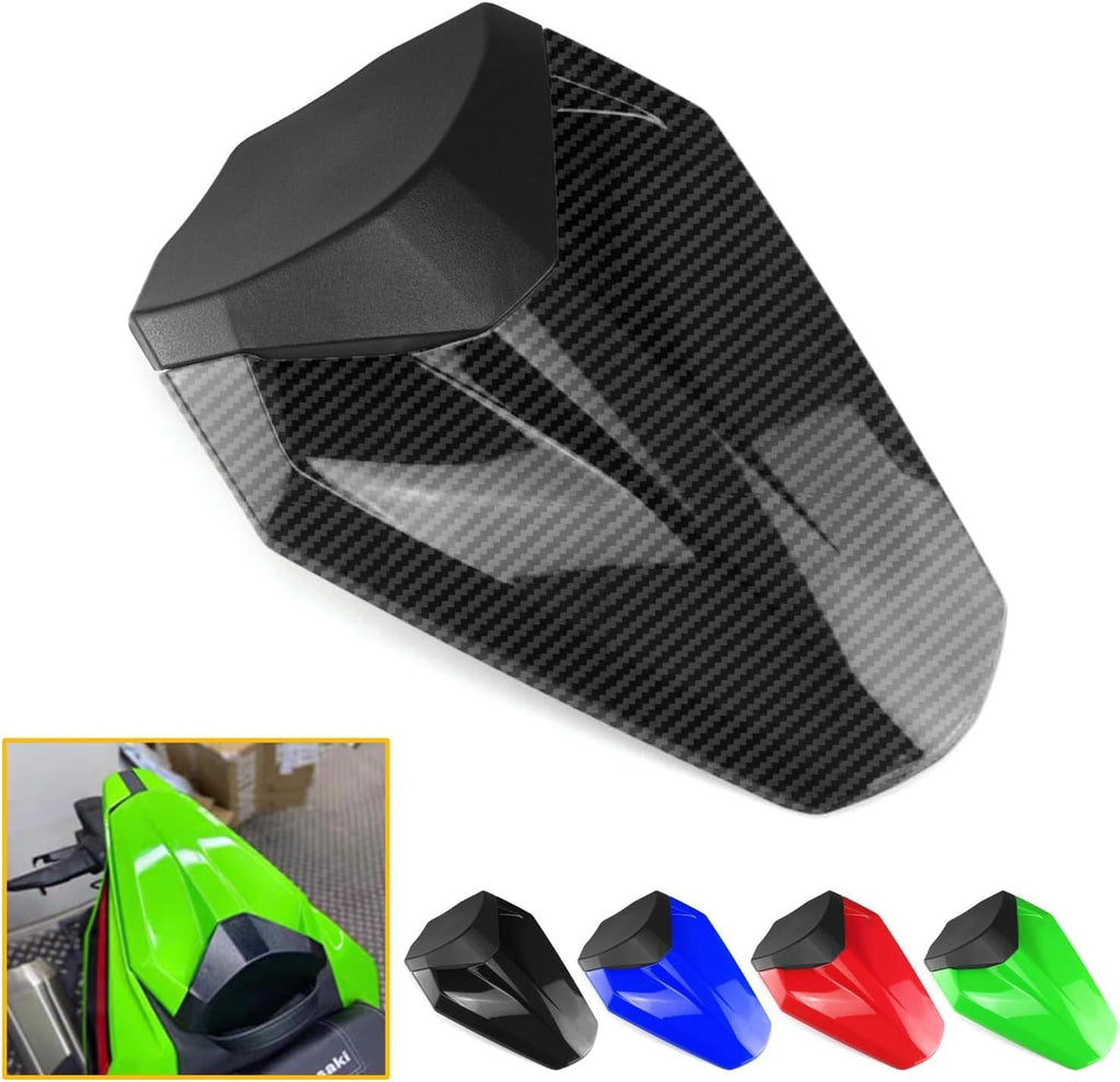 Motorcycle Seat Cowl Cover Compatible With Kawa' Ninja ZX4RR ZX-4RR 2023 2024 2025 ABS Tail Cover Rear Hump Solo Seat Cover Replacement (Carbon)