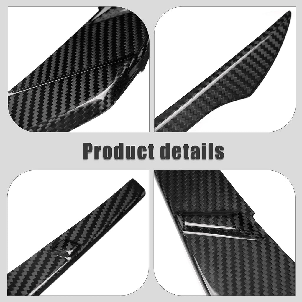Yogen Dry Carbon Fiber Rear Tail Light Cover Bezel for LC LC500 LC500h Z100 2018 2019 2020 2021 2022 2023 2024 2025 2026 Taillight Eyelid Strip Rear Tail Lamp Trim (Glossy Carbon Fiber)