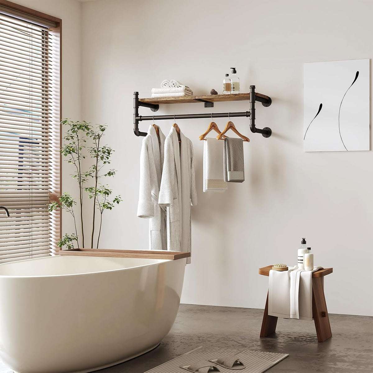 industrial pipe clothing rack,wall mounted clothes rack with on a desk or shelf
