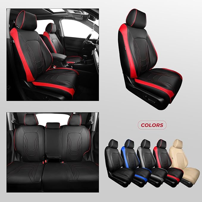 FREESOO Seat Covers for Honda CRV, Custom Fit Seat Covers Full Set, CRV LX EX - Image 8
