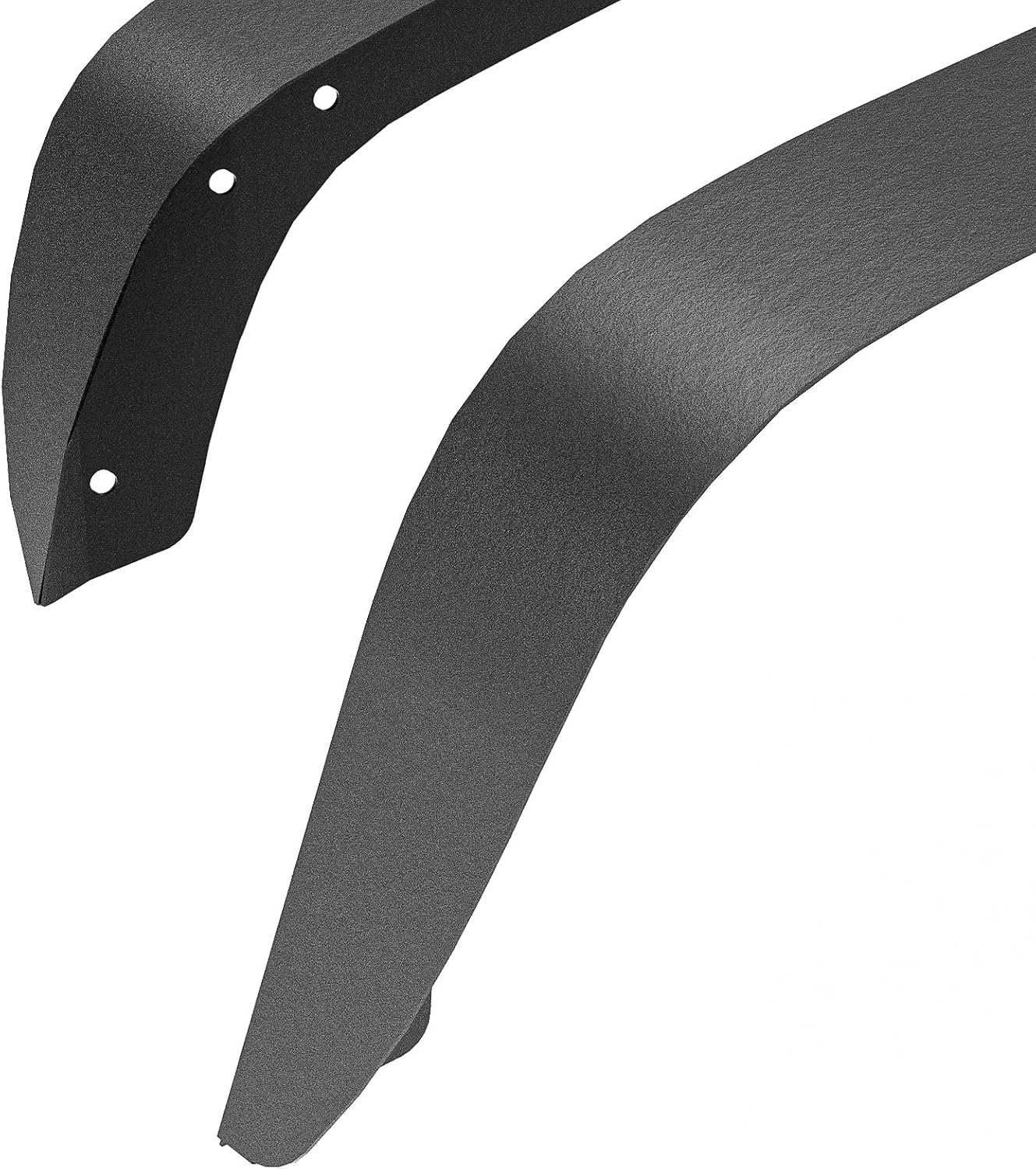 YZONA for JK 4-Piece Flat Style Front and Rear Fender Flares Kit Compatible with 2007-2018 Jeep Wrangler JK JKU Unlimited (2/4 Doors) Off-Road Heavy Duty Steel Wheel Fenders Combo, Textured Black