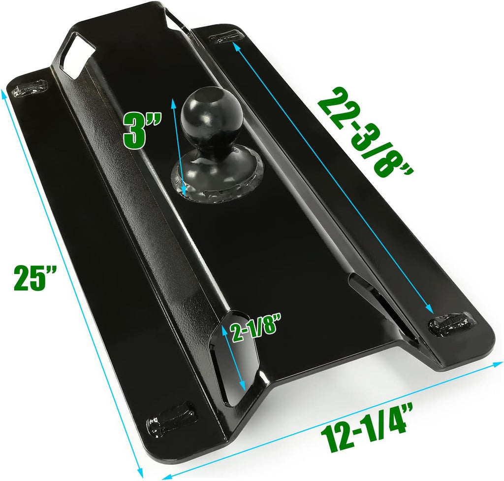 5th Fifth Wheel to Gooseneck Hitch Ball Adapter Plate for Pickup Truck Bed Replacement for 49080-25,000 lbs, 2-5/16-Inch Ball | Replacement for 49080-25,000 lbs, 2-5/16-Inch Ball