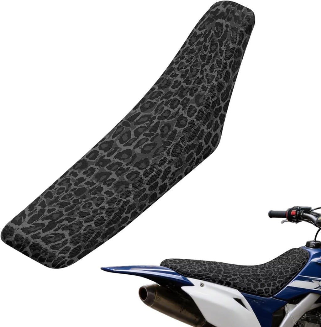 Cheetah Leopard Print Dirt Bike Seat Cover Universal Soft PU Cushion Covers All-Season Protection Cover Easy to Install Universal Fit for Motorcycle Motorcross Enduro