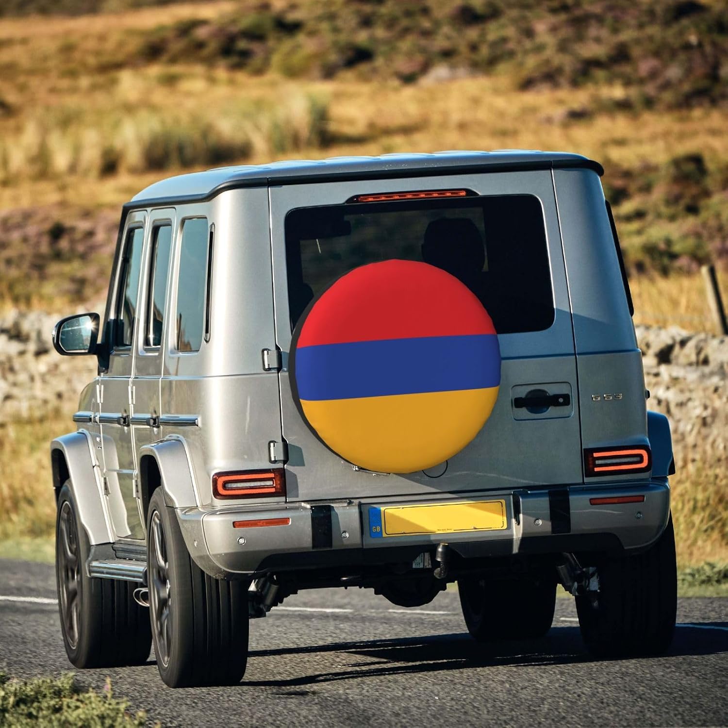 Flag of Armenia Print Universal Spare Tire Cover for RV, Jeep | Wheel Protector Fits Rv, Trailer, Jeep, Shield Tires From Sun, Dirt And Rain For Outdoor Storage