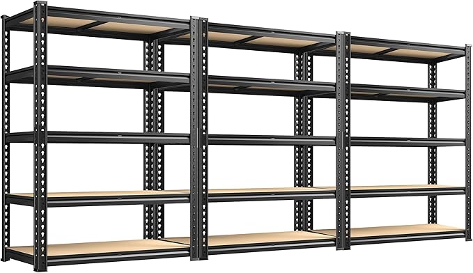 72.12" H Garage Shelving, Storage Shelves Load 2100LBS, 5-Tier Adjustable by Durayloly