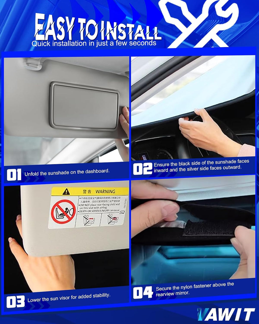 Car Windshield Sun Shade Compatible for 2024 2025 2026 Le-xus GX 550 Accessories, Foldable Window Sunshade Block UV Rays and Sun Heat