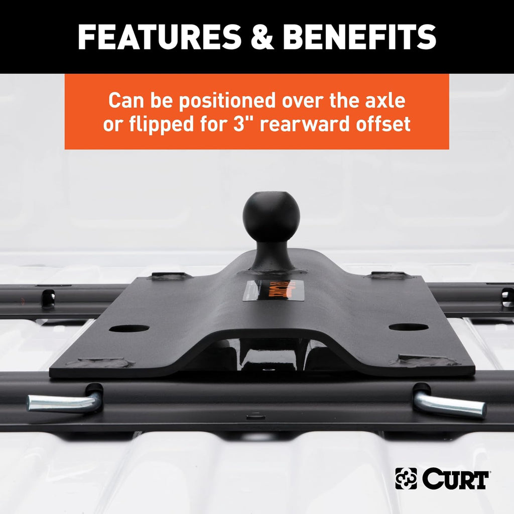 Curt Manufacturing 16055 Rail Mounted Gooseneck Hitch