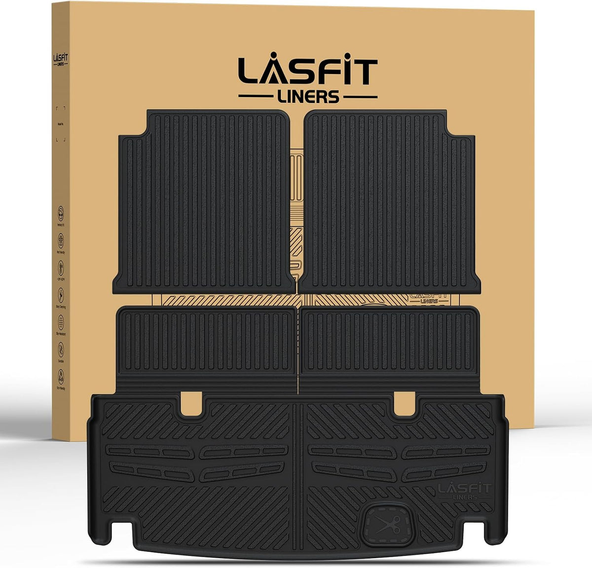 LASFIT Cargo Mat & Backrest Mats Fits