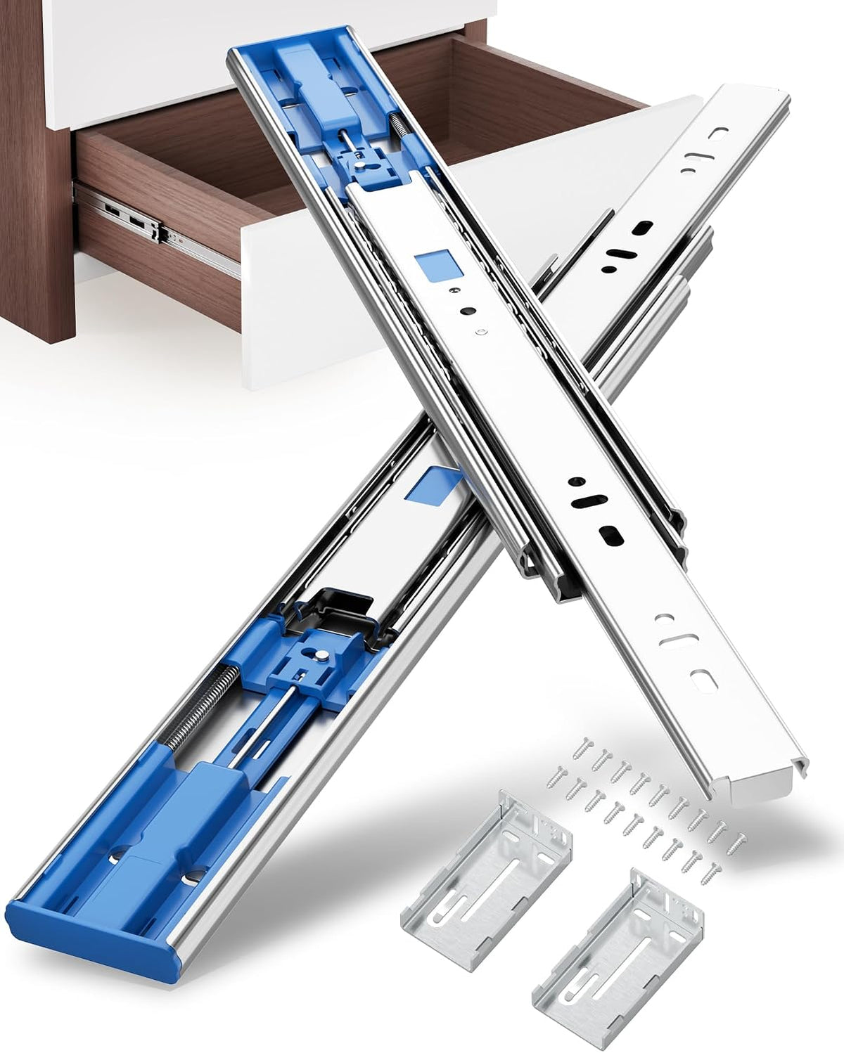 chibery 12 inch side mount soft close drawer, main product view