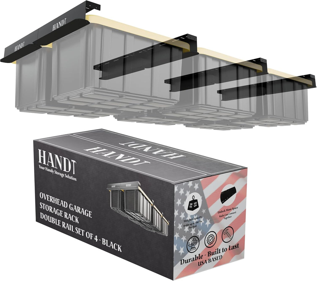 usa based overhead garage storage rack, connectable heavy, main product view