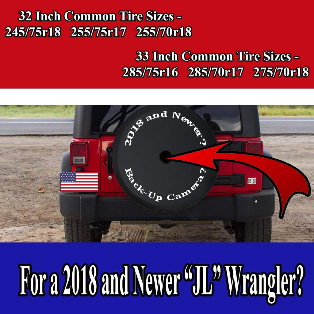 Spare Tire Cover Eww People Funny Mountains Black fits JL Jeep Accessories for 32-33 Inch tire with JL Camera Hole