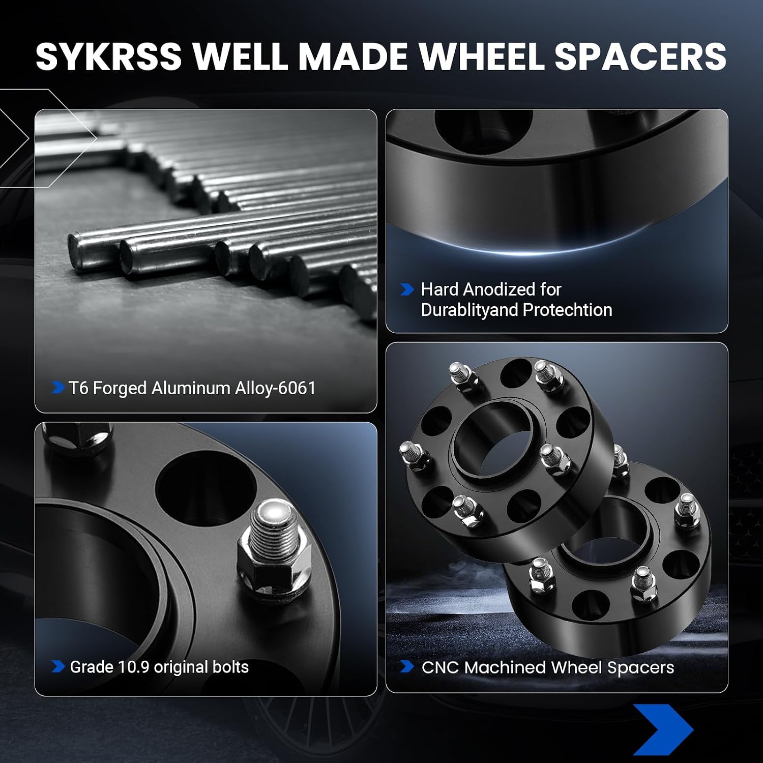2 Inch Wheel Spacers 5x139.7 Compatible with Ram 2012-2018 1500,2019-2023 1500 Classic, 77.8 mm Center Bore & 5 Lug Forged 5x5.5 Wheel Adapters M14x1.5,Set of 4