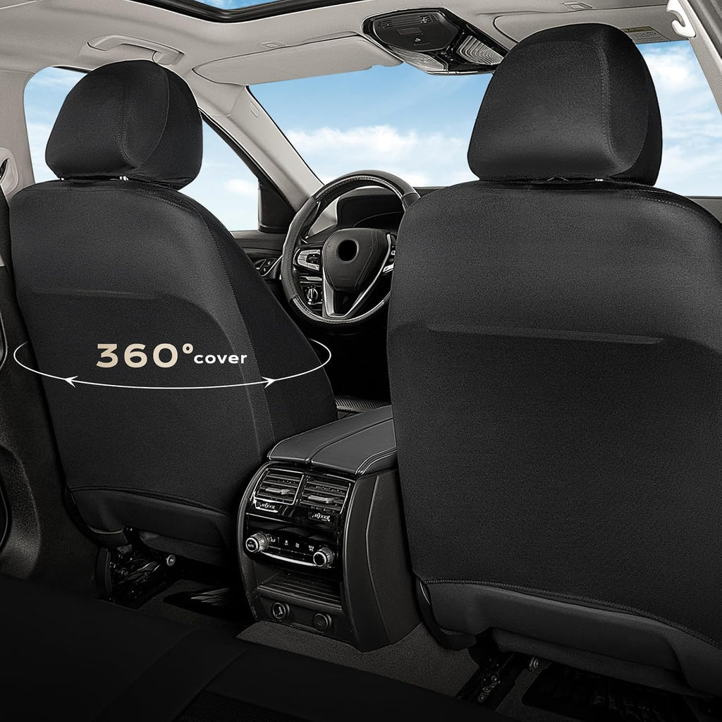 car seat covers full set, memory foam leather, side view