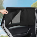 Car Window Shades 2 Pack Magnetic, Dual Layer Blackout & Mesh Sunshade 26.8"x18.5", Rear Side Window Privacy Screen with 10 Magnets, UV Blocking Heat Reduction for Car SUV Truck
