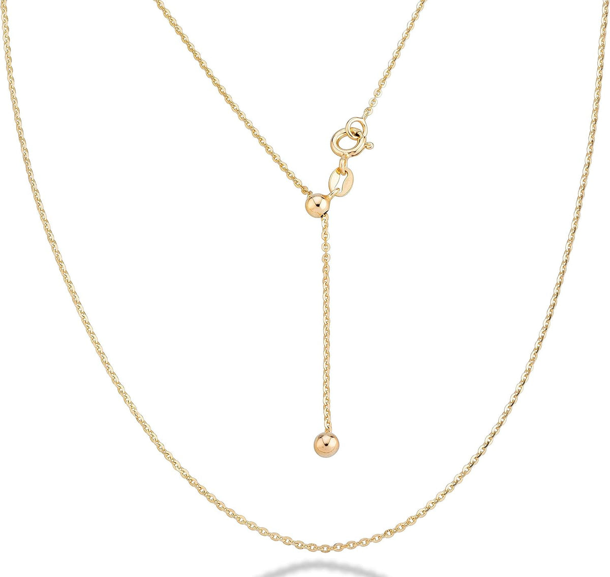 miabella italian 925 sterling silver adjustable chain necklace, main product view