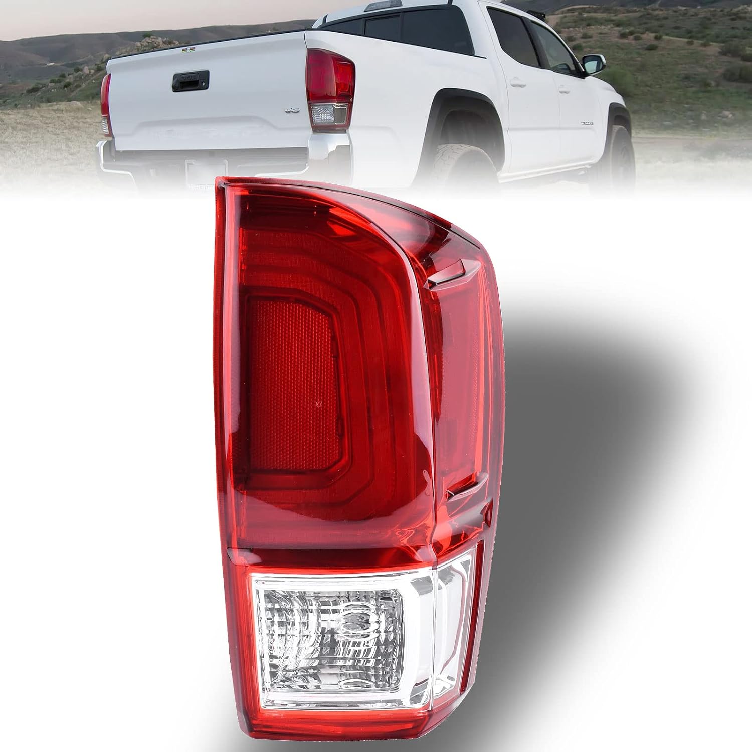 Tail Light Rear Lamp Compatible With 2016-2023 Toyota Tacoma Right Passenger Side Taillight Brake Signal Assembly with Bulb # ‎81550-04170