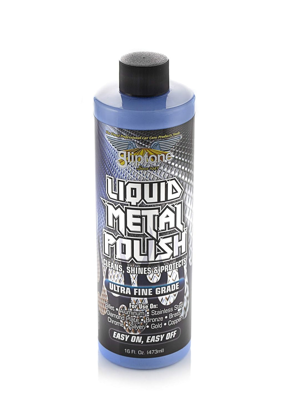 Gliptone Liquid Metal Polish, Ultra Fine Grade, 16 Fl Oz, Restores & Protects Aluminum, Stainless Steel, Billet, Diamond Plate, Bronze, Brass, Chrome, Silver, Gold & Copper