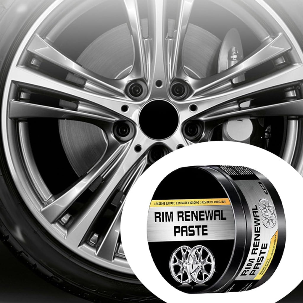 2026 New Wheel Care & Restoration Paste, Rim Renewal Paste, Rim Repair Kit Curb Rash, Car Wheel Scratch Repair Paste with Sponge, Multi-Purpose Wheel Restoration Polish Buffs (2PCS)