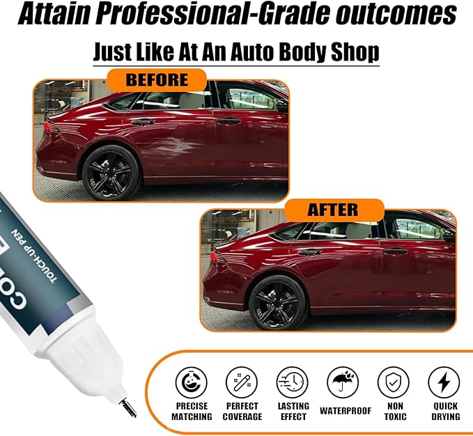 Radiant Red Metallic Touch Up Paint Compatible - Image 2