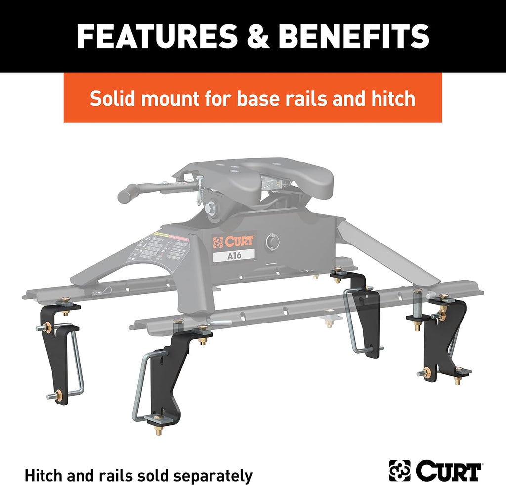 CURT 16420 5th Wheel Installation Brackets, Select Dodge, Ram 1500, 2500, 3500
