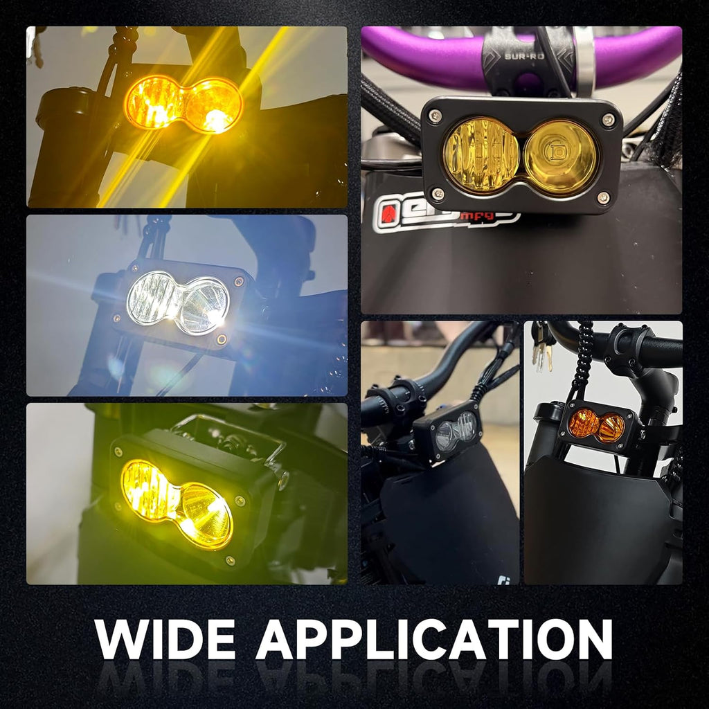 LED Headlight Upgrade Kit Waterproof 3 Pin for Ridstar Q20/Q20 Lite/Q20 Pro with Mount Bracket Front Light Plug and Play Headlight 20W 6000-6500K High Beam Light (White)