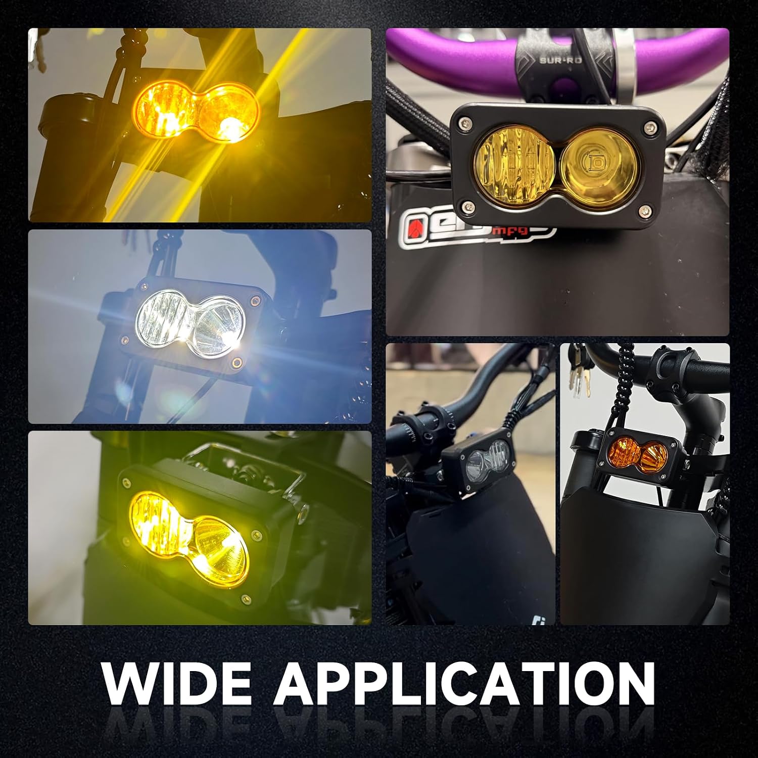 LED Headlight Upgrade Kit Waterproof 3 Pin for Ridstar Q20/Q20 Lite/Q20 Pro with Mount Bracket Front Light Plug and Play Headlight 20W 6000-6500K High Beam Light (White)