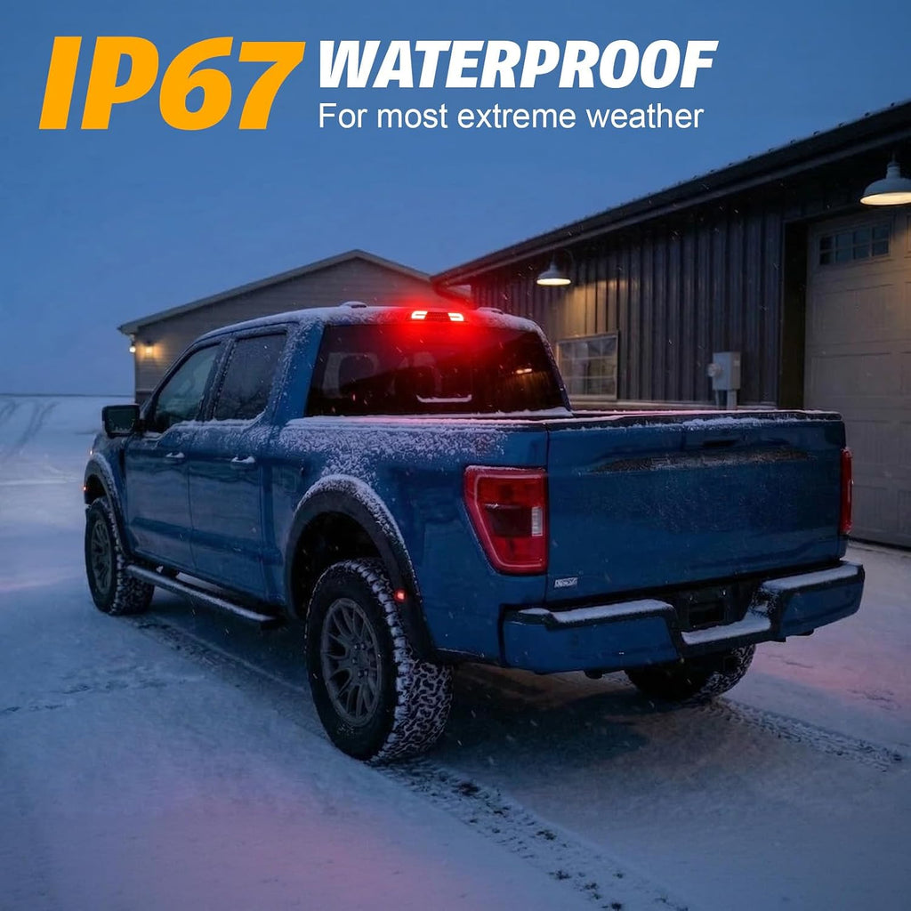 Upgrade High-Performance LED Third Brake Light for 2015-2024 F-150 2017-2024 F-250 F-350 F-450 Super Duty Ranger Maverick High Mount LED Stop Lamp with Clear Lens