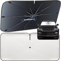 Windshield Sun Shade Umbrella for Jeep Grand Cherokee 2011-2026 – Nano-Coated Heat-Reflective Front Window Shade, Umbrella Sunshade Cover Blocks Heat, Protects Interior, Vehicle-Specific Precision Fit
