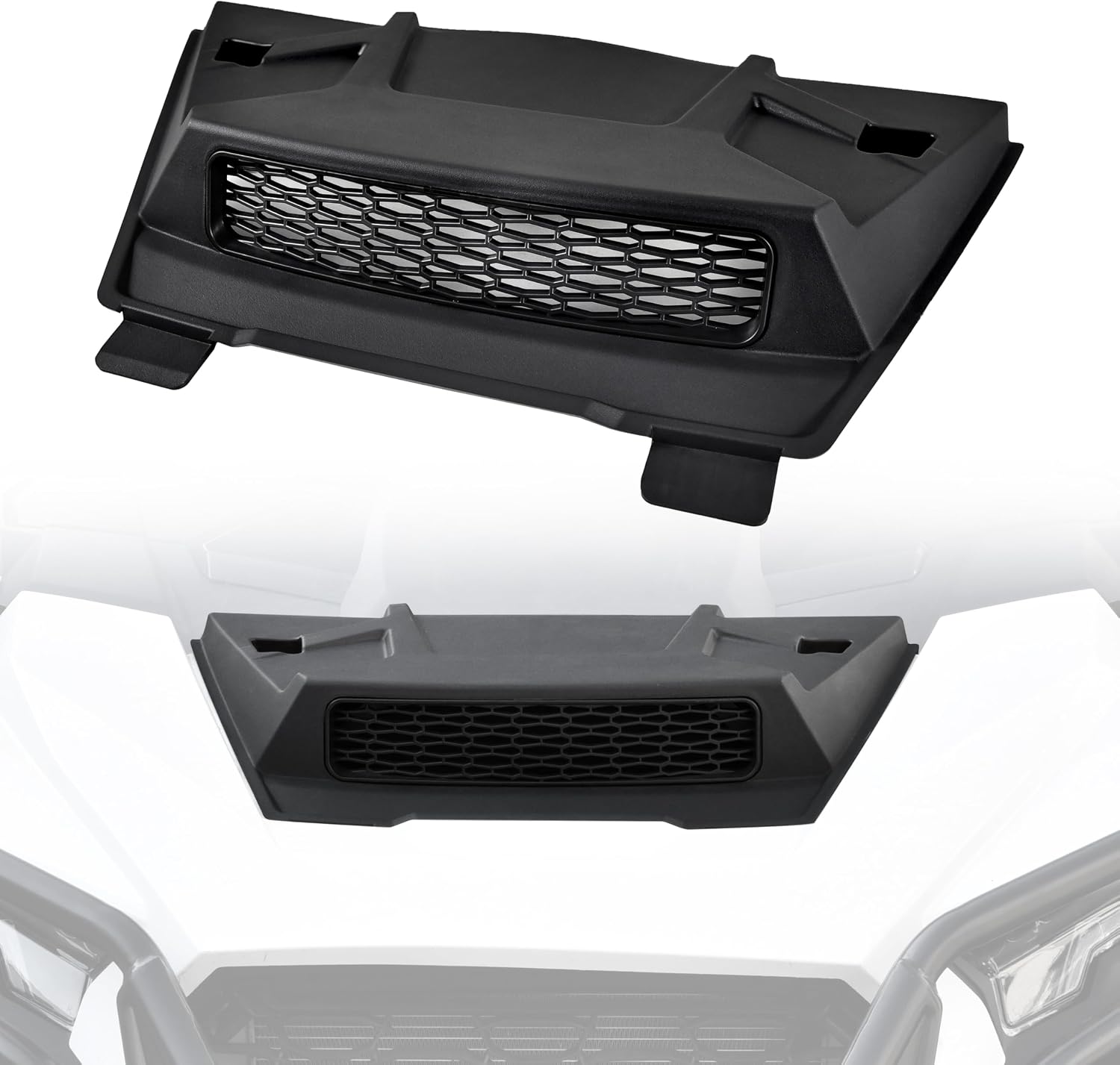 Front Turbo Hood Scoop for Polaris RZR XP 1000/XP4 1000 2024-2025 Accessories, Black Sport Air Intake Kit with Large Vent, Fast Heat Dissipation Durable Polypropylene Material