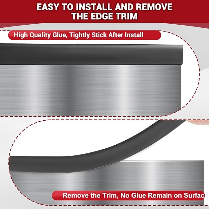 Rubber Edge Trim, 1/4" Self Adhesive Flexible U Channel Edge Protecter - Image 4