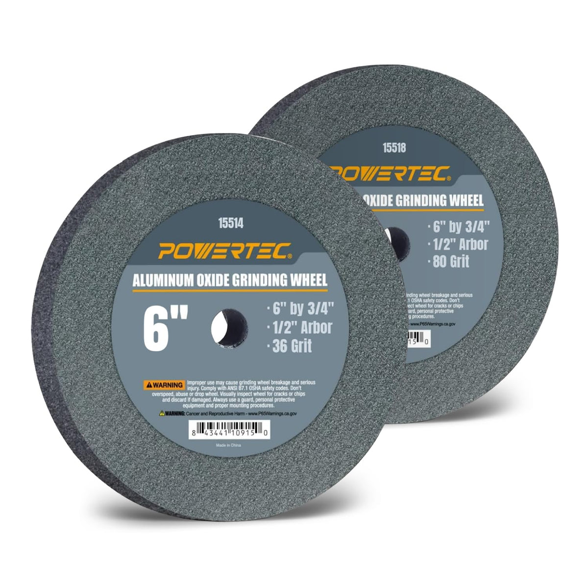 powertec bench grinder wheel 6 inch 36 &, main product view
