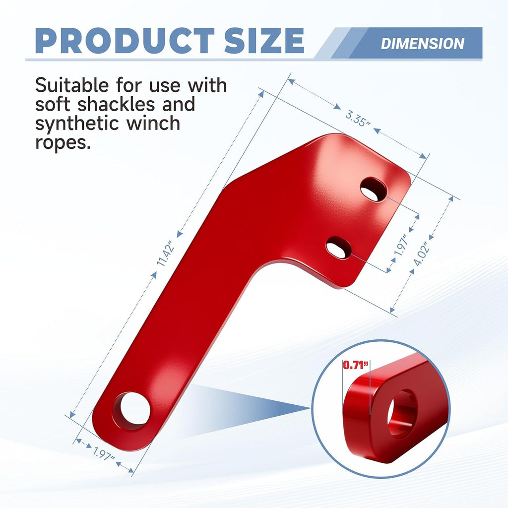 Red Rear Recovery Tow Hooks for 2024-2026 Toyota Tacoma 2PCS Set