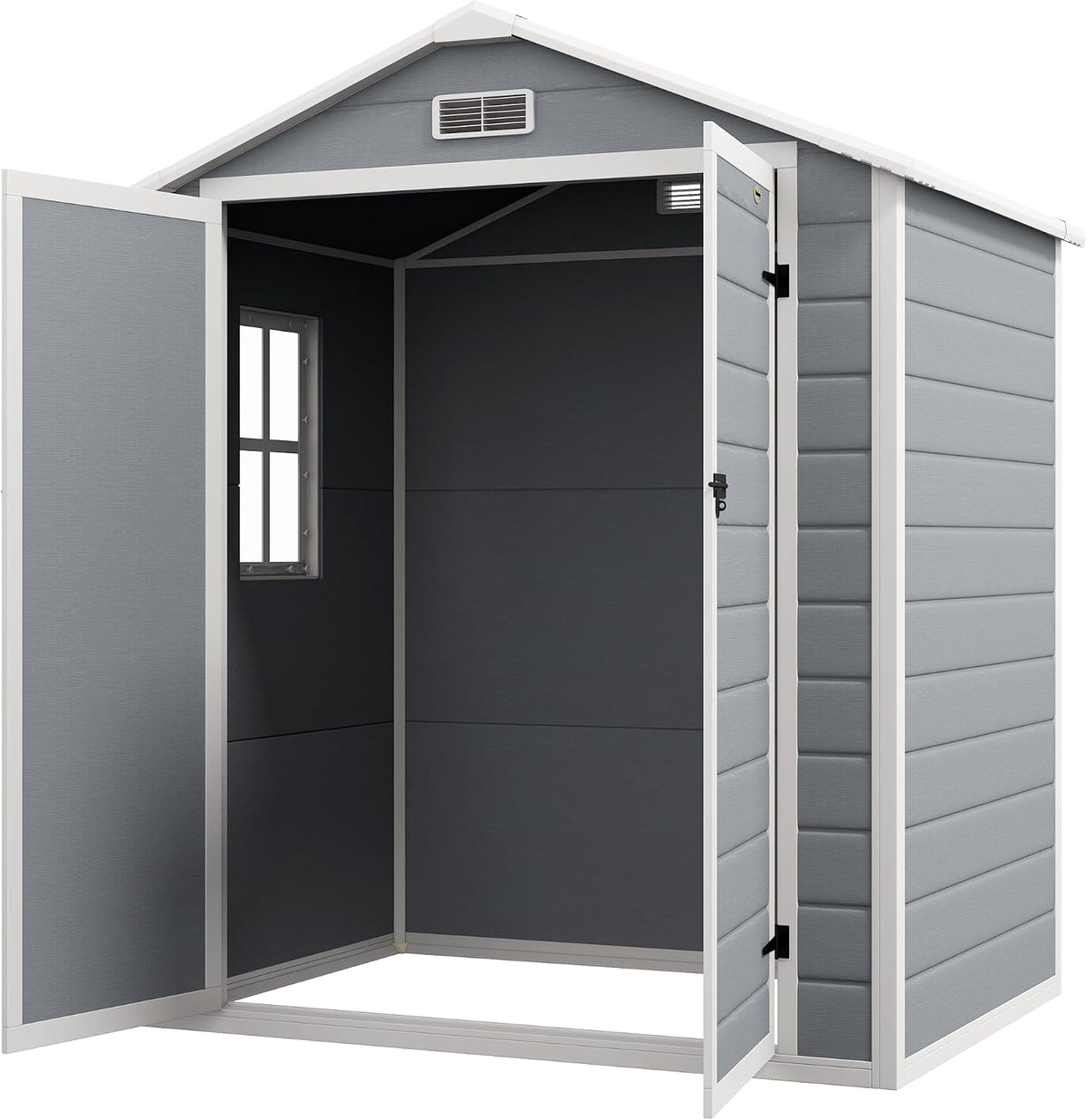 Outsunny 6' x 4.5' Outdoor Storage Shed, Plastic Shed
