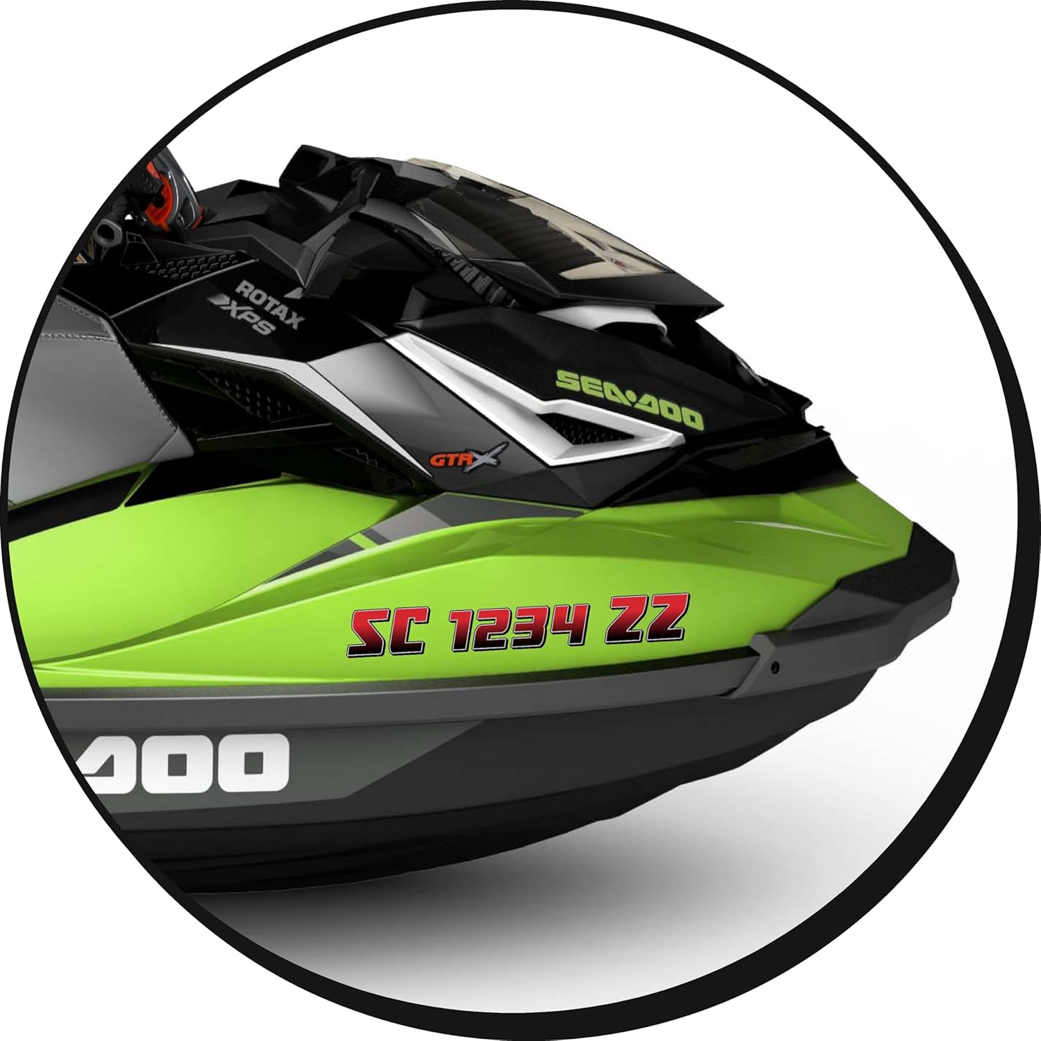 Boat Registration Numbers X2 GRB / 2 Pack/Custom State Registration Stickers/Vinyl Boat Decal Graphics Pair