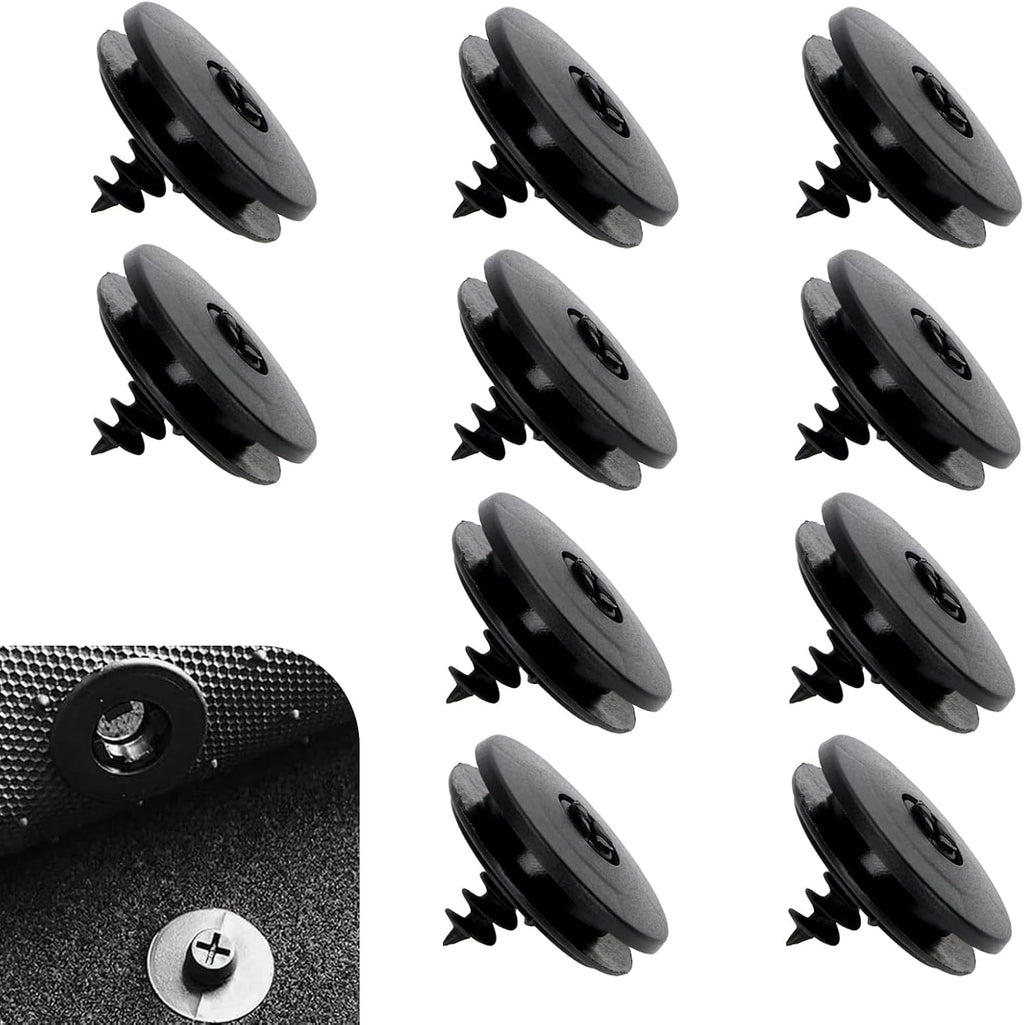 10 PCS Car Floor Mat Clips, Anti-Slip Plastic Floor Mat Retainers, Car Carpet Fastening Clip, Universal for Car Truck SUV RV Van (Black)