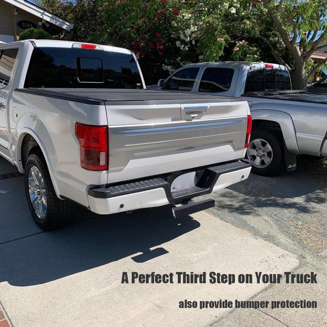 Eapele Hitch Step for 2 Inch Receiver, Universal Anti Slip Bumper Guard, 600lbs Maximum Load, for Trailer Tow Truck Pickup SUV Pickup Van RV