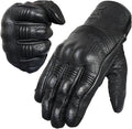 Leather Motorcycle Gloves for Men and Women | Touchscreen | Full Finger |